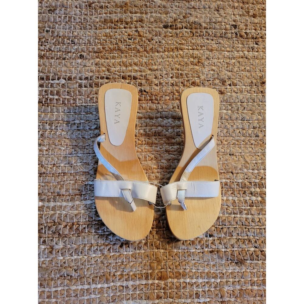 Kaya Retro Wooden Heels 7.5 in Womens